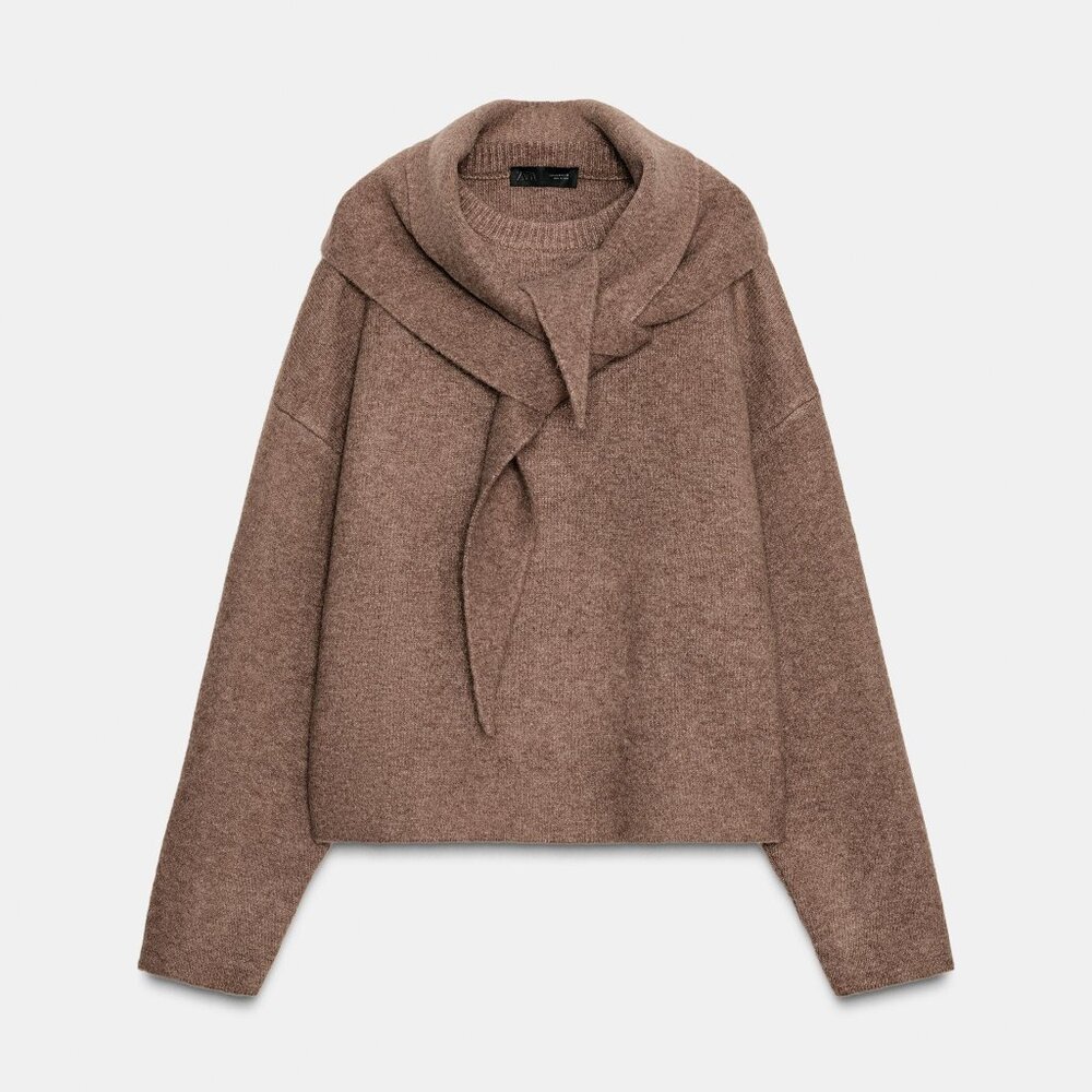 Zara Knit Scarf Jumper M | NWT